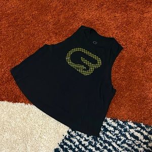 Checkered Cyclebar Logo Crop Tank - XL